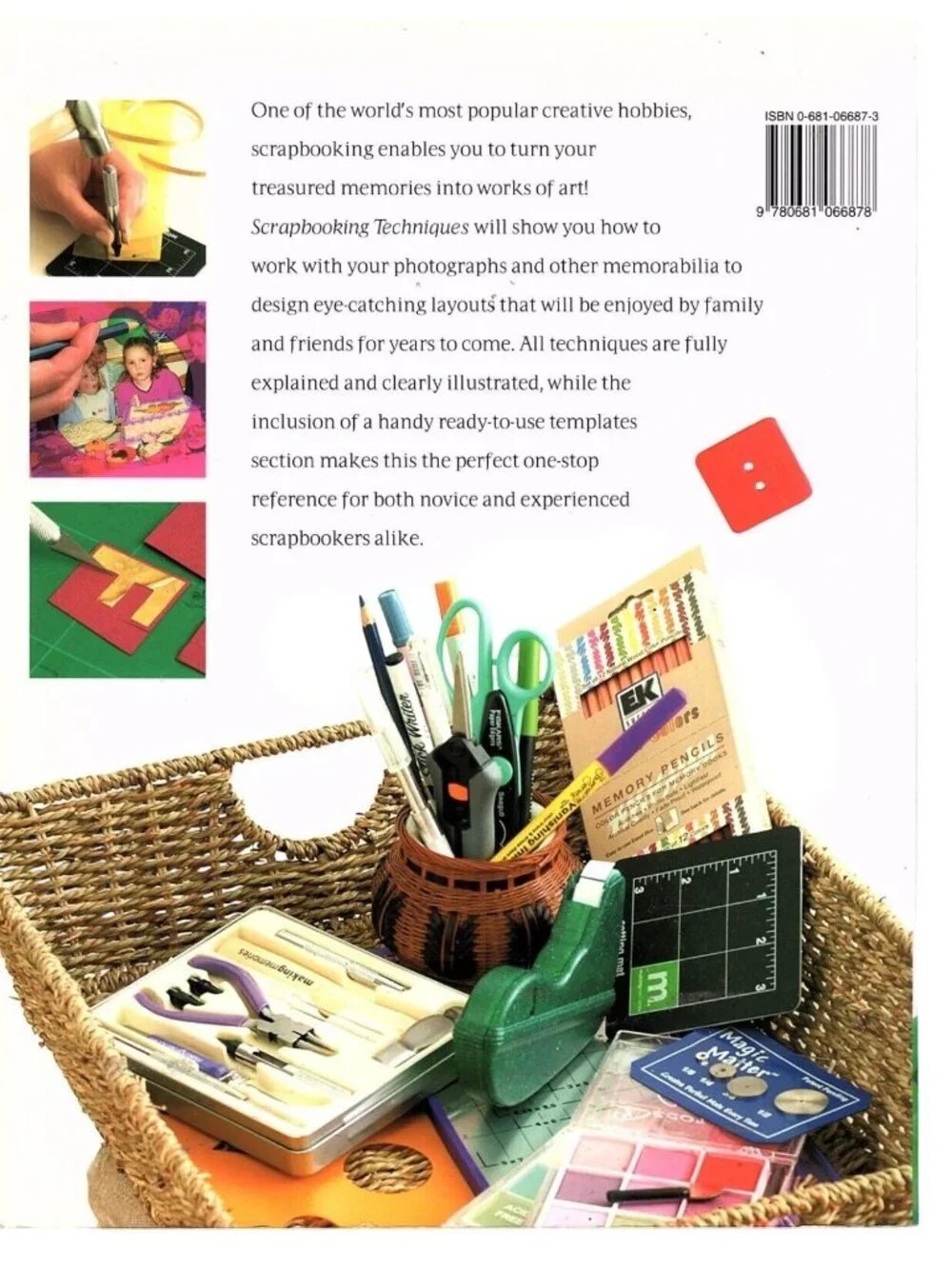Scrapbooking Techniques Paperback 2005 12 pages of Templates and Stencils NEW